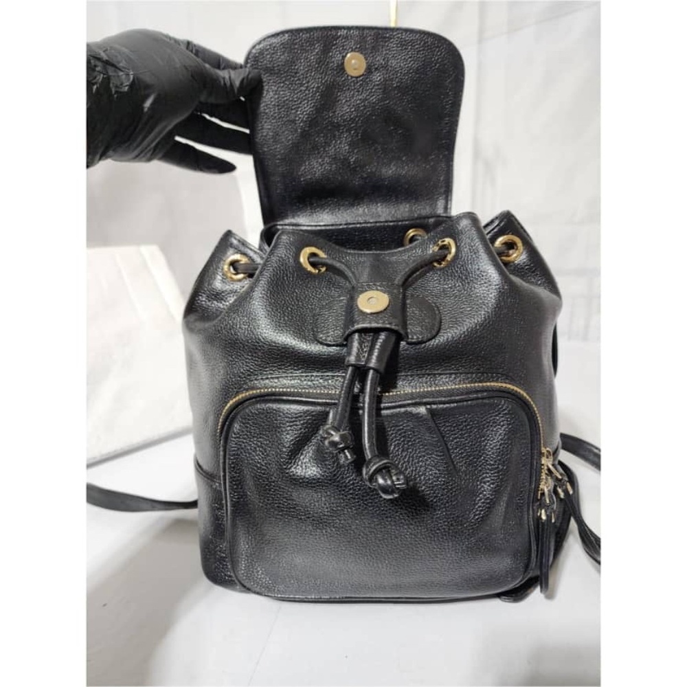 Authentic MCM Vintage Leather Backpack Black - Picture 9 of 11